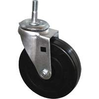 Roulette pivotante &agrave; tige filet&eacute;e pour chariot &agrave; bascule Nassau Supply