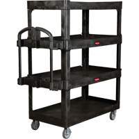Heavy-Duty Ergo Utility Cart, 4 Tiers, 24-1/4" x 62-2/5" x 54-1/10", 700 lbs. Capacity Nassau Supply