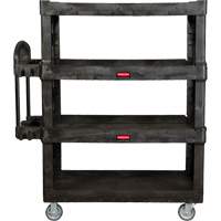 Heavy-Duty Ergo Utility Cart, 4 Tiers, 24-1/4" x 62-2/5" x 54-1/10", 700 lbs. Capacity Nassau Supply