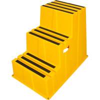 Industrial Step Stool, 3 Steps, 34-13/16" x 22-7/16" x 28-1/2" High Nassau Supply