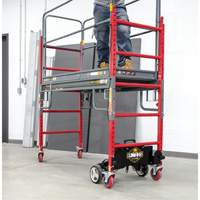 Complete Motorized Buildman 6' Baker Scaffold Kit, 31" D x 118-3/4" H Nassau Supply