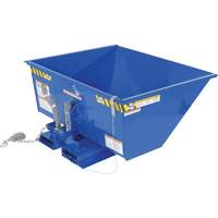 Low Profile D-Style Self Dumping Hopper, Steel, 1/2 cu.yd., Blue Nassau Supply