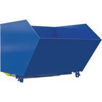 Heavy-Duty H-Style Bump & Dump Hopper, Steel, 1-1/2 cu.yd., Blue Nassau Supply