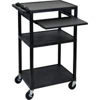 Electric Utility Cart, 3 Tiers, 24" x 42" x 18", 300 lbs. Capacity Nassau Supply