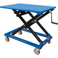 Table &eacute;l&eacute;vatrice manuelle &agrave; ciseaux, 37-3/8" lo x 23-5/8" la, Acier, Capacit&eacute; 660 lb Nassau Supply