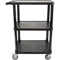 Chariot utilitaire avec tablette plate, 3 tiers, 18-1/8" x 37-3/8" x 27-3/4", Capacit&eacute; 330 lb Nassau Supply
