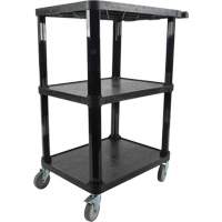 Chariot utilitaire avec tablette plate, 3 tiers, 18-1/8" x 37-3/8" x 27-3/4", Capacit&eacute; 330 lb Nassau Supply