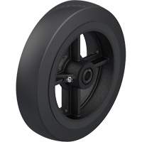 Roue en caoutchouc noir sur noyau en fonte Nassau Supply