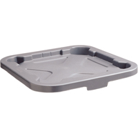 Square Brute&reg; Tops, Flat Lid, Plastic/Polyethylene, Fits Container Size: 22" x 22" Nassau Supply
