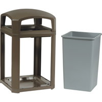 Landmark Series&reg; Classic Container Frame With Rigid Liner, Galvanized Steel, 35 US gal. Nassau Supply