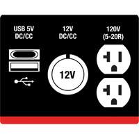 G&eacute;n&eacute;ratrice &agrave; onduleur, Surtension 2500 W, Nominale 1800 W, R&eacute;servoir 4,2 L Nassau Supply