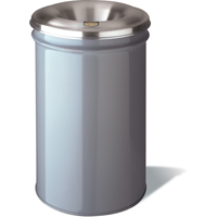 Cease-Fire&reg; Waste Cans, Metal, 4.5 US Gal. Nassau Supply