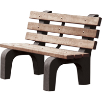 Park Benches, Recycled Plastic, 72" L x 25" W x 31" H, Brown ND451 | Nassau Supply