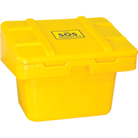 Salt Sand Container SOS™, With Hasp, 30" x 24" x 24", 5.5 cu. Ft., Yellow ND700 | Nassau Supply