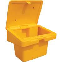 Salt Sand Container SOS, With Hasp, 30" x 24" x 24", 5.5 cu. Ft., Yellow Nassau Supply