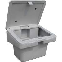 Salt Sand Container SOS, With Hasp, 30" x 24" x 24", 5.5 cu. Ft., Grey Nassau Supply