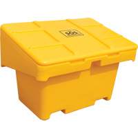 Salt Sand Container SOS, With Hasp, 42" x 29" x 30", 11 cu. Ft., Yellow Nassau Supply