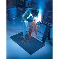 Tapis WeldSafe No 447, Caoutchouc, 75' lo, 2' la x 9/16" &eacute;pais, Noir Nassau Supply