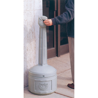 Smoker’s Cease-Fire<sup>®</sup> Cigarette Butt Receptacle, Free-Standing, Plastic, 4 US gal. Capacity, 38-1/2" Height NH832 | Nassau Supply