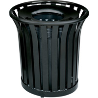 Americana Series Open-Top Waste Receptacle, Steel, 36 US gal. Nassau Supply