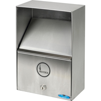 Smoking Receptacles, Wall-Mount, Stainless Steel, 3.3 Litres Capacity, 13-1/2" Height NI743 | Nassau Supply