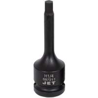 Impact Bit Socket, Hex, 1/4" x 3" L, 1/2" Drive Nassau Supply