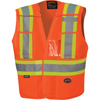 6930 Veste de s&eacute;curit&eacute; d&eacute;tachable &agrave; &eacute;paules tombantes, Orange haute visibilit&eacute;, Grand/T-Grand, Polyester Nassau Supply