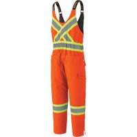 5538 High Visibility Quilted Duck Overalls, Cotton, X-Large, High Visibility Orange Nassau Supply