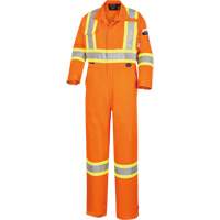 5555 Combinaison de s&eacute;curit&eacute; &agrave; haute visibilit&eacute; ignifuge et anti-arcs &eacute;lectriques, Taille 36, Orange haute visibilit&eacute;, 11 cal/cm² Nassau Supply