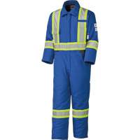 5522A Combinaison de s&eacute;curit&eacute; &agrave; haute visibilit&eacute; ignifuge et anti-arcs &eacute;lectriques, Taille 2T-Grand, Bleu royal, 58 cal/cm² Nassau Supply