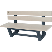 Outdoor Park Benches, Recycled Plastic, 60" L x 22-13/16" W x 29-13/16" H, Sand NJ027 | Nassau Supply