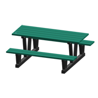Recycled Plastic Outdoor Picnic Tables, 72" L x 60-5/16" W, Green NJ036 | Nassau Supply