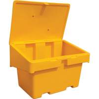 Contenants pour sel & sable SOS, Avec Moraillon, 48" x 33" x 34", 18,5 pi³, Jaune Nassau Supply