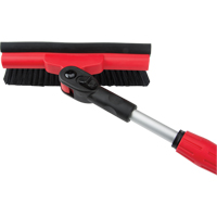 Snow Brush With Pivot Head, Telescopic, Rubber Squeegee Blade, 52" Long, Black/Red NJ144 | Nassau Supply
