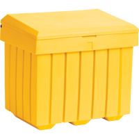Economy Salt Sand Storage Container, 32" x 23" x 27-1/2", 10 cu. Ft., Yellow NJ451 | Nassau Supply