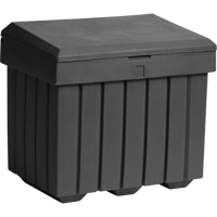 Economy Salt Sand Storage Container, 32" x 23" x 27-1/2", 10 cu. Ft., Grey Nassau Supply