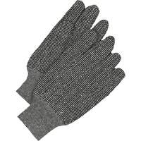 Classic Jersey Gloves, One Size, Salt & Pepper, Unlined, Knit Wrist NJC229 | Nassau Supply