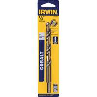 Heavy-Duty Jobber Drill Bit, High Speed Cobalt, 1/2", 6" L, 1-1/2" Flute, 135° Point Angle Nassau Supply
