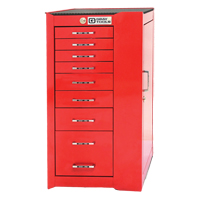 Armoire mobile de s&eacute;rie PRO+, 8 tiroirs, 19" la x 19" p x 36-1/2" h, Rouge Nassau Supply