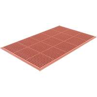 Tapis de s&eacute;rie Competitor, &agrave; fentes, 3' x 5' x 7/8", Orange, Caoutchouc naturel Nassau Supply
