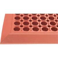 Tapis de s&eacute;rie Competitor, &agrave; fentes, 3' x 5' x 7/8", Orange, Caoutchouc naturel Nassau Supply