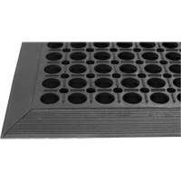 Tapis de s&eacute;rie Competitor, &agrave; fentes, 3' x 5' x 7/8", Noir, Caoutchouc naturel Nassau Supply