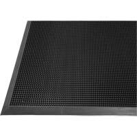 Tapis Gritstop Fingermat, Caoutchouc, Grattoir Type, Motif Textur&eacute;, 2' x 2-2/3', Noir Nassau Supply