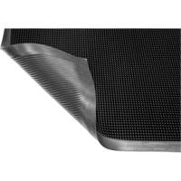 Tapis Gritstop Fingermat, Caoutchouc, Grattoir Type, Motif Textur&eacute;, 2' x 2-2/3', Noir Nassau Supply