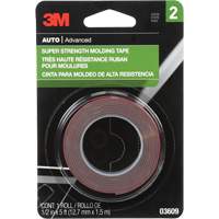 Super Strength Molding Tape, 1.52 m (5') L x 12.7 mm (1/2") W, 46 mils, Acrylic Nassau Supply