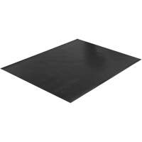 Tapis &agrave; nervures larges, Couloir, 4' x 75' x 1/8", Noir Nassau Supply