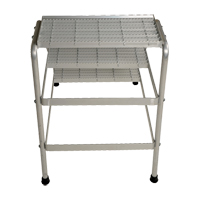 Escabeau en aluminium, 3 marches, 34-9/16" x 22-13/16" x Hauteur 30" Nassau Supply