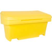 Heavy-Duty Outdoor Salt and Sand Storage Container, 24" x 48" x 24", 10 cu. Ft., Yellow NM947 | Nassau Supply