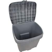 Salt & Sand Storage Bins, With Hasp, 21" x 27" x 26", 4.24 cu. ft., Grey Nassau Supply