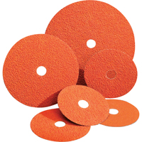 Blaze&reg; Fiber Discs, Ceramic Alumina, 24, 4-1/2" Dia x 7/8" Arbor Nassau Supply